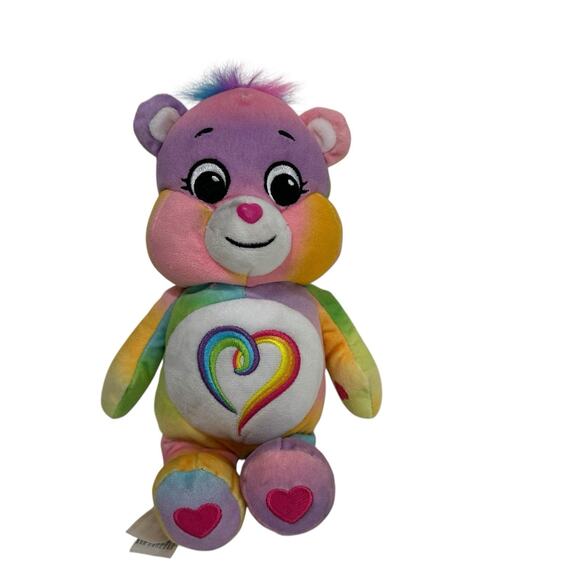 Care Bears 9" Togetherness Bear Rainbow Heart Plush Bean Stuffed Animal - Picture 7 of 7